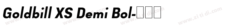 Goldbill XS Demi Bol字体转换